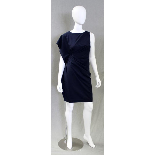 Asymmetrical Crinkle Dress - Navy